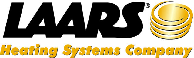 Laars logo featuring the company name in bold black letters with a yellow swoosh underline.